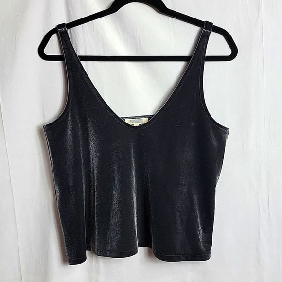 Madewell Tops - NWOT..MADEWELL.. faux velvet cropped tank..